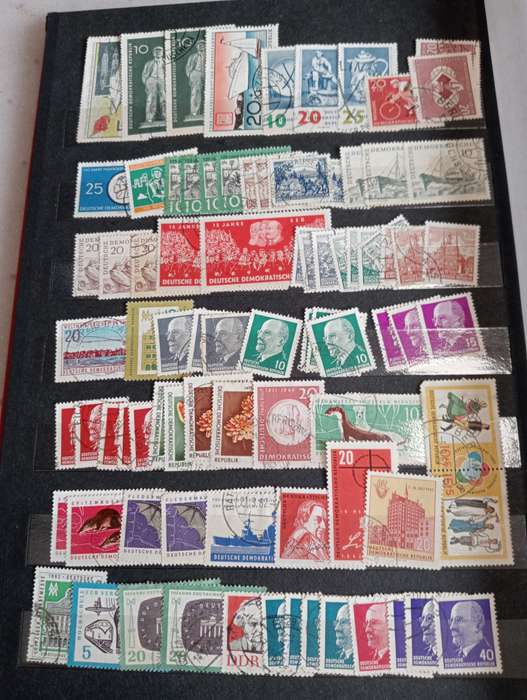 DDR-VERY BIG PACKED STOCK BOOK WITH USED/MINT SETS ETC  -MUST SEE BELOW