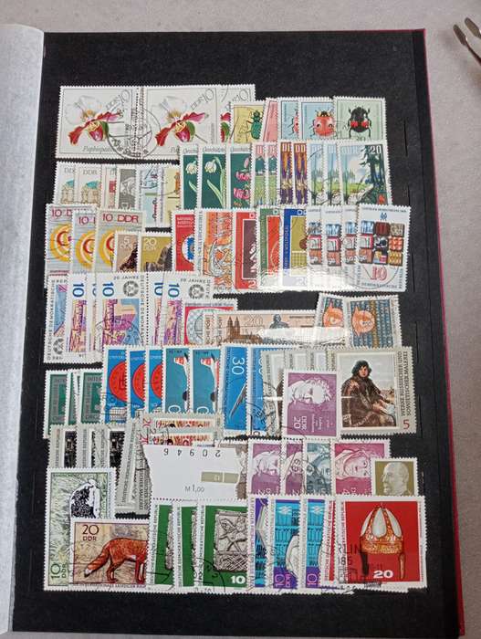 DDR-VERY BIG PACKED STOCK BOOK WITH USED/MINT SETS ETC  -MUST SEE BELOW