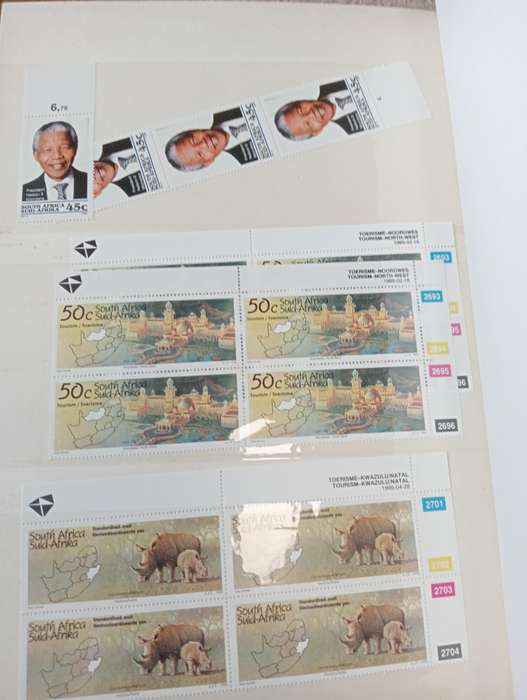 RSA-VERY USEFUL STOCK BOOK WITH MANY FULL SHEETS AND BLOCKS-HIGH VALUE LOT !!