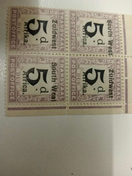 TVL- POSTAGE DUE CORNER BLOCK WITH PRINTER MARK AND " 1 FOR t CUT SHORT " !!-SUPERB MINT LIGHT H.R.