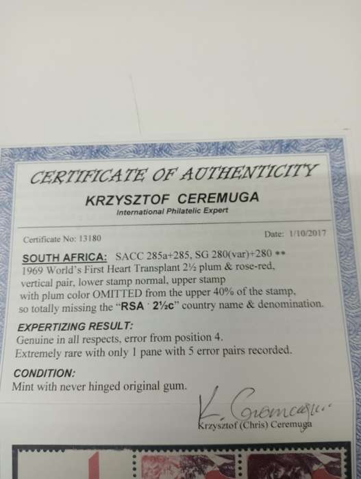 RSA Error Barnard "Missing Purple and Black" with Certificate