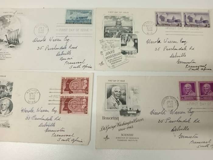 USA-LOVELY LOT OF FDC FRONTS-1940/50`s about 36