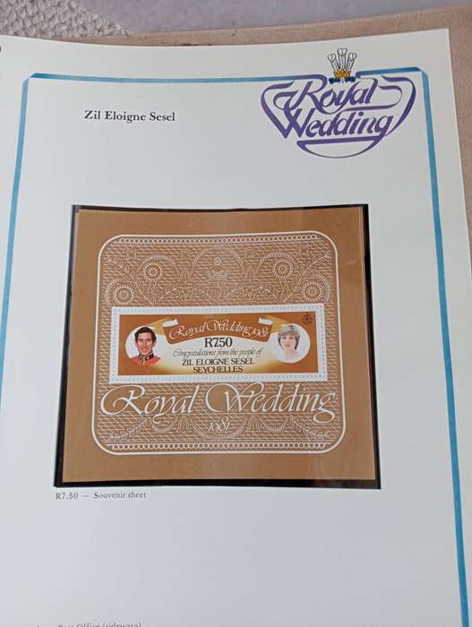 LADY DI ALBUM WITH QUITE A FEW mini sheets and sets-see below + many pages with mounts