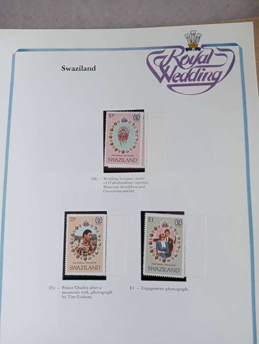 LADY DI ALBUM WITH QUITE A FEW mini sheets and sets-see below + many pages with mounts