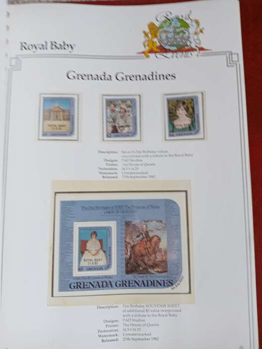 2  LADY DI ALBUMS WITH QUITE A FEW mini sheets and sets-see below SCARCE GOLD IMPERF etc