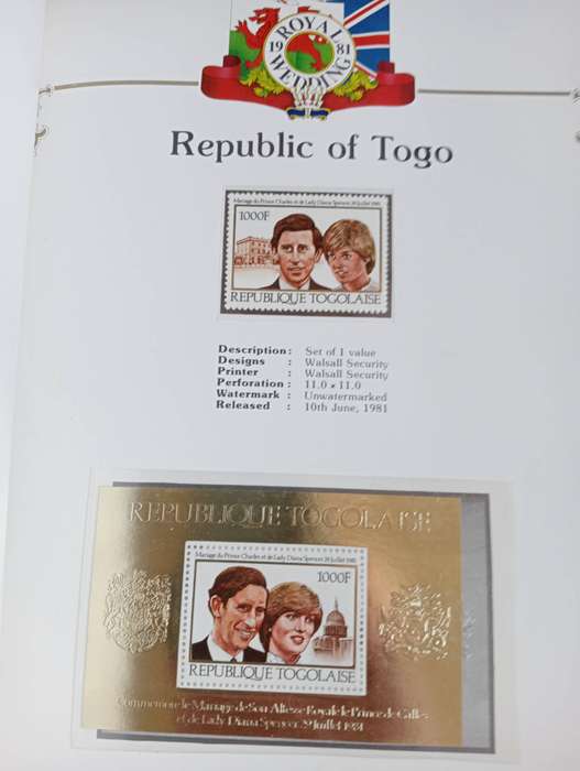 2  LADY DI ALBUMS WITH QUITE A FEW mini sheets and sets-see below SCARCE GOLD IMPERF etc