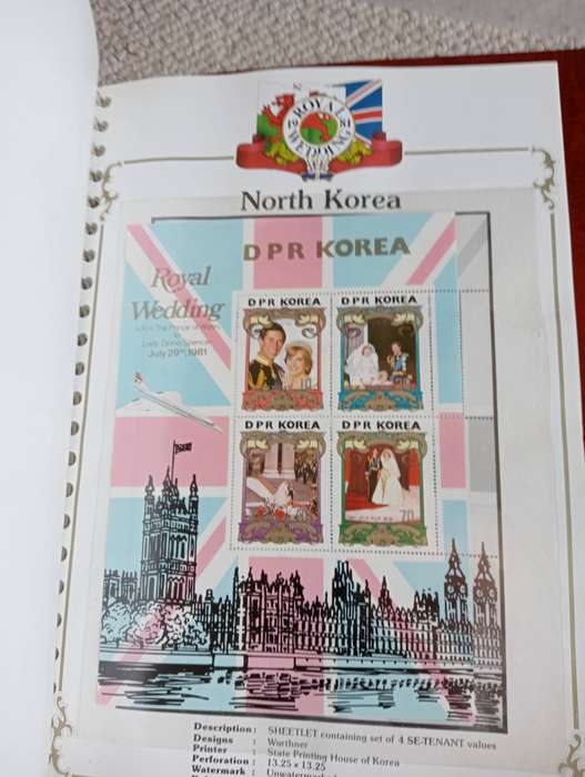 2  LADY DI ALBUMS WITH QUITE A FEW mini sheets and sets-see below SCARCE GOLD IMPERF etc