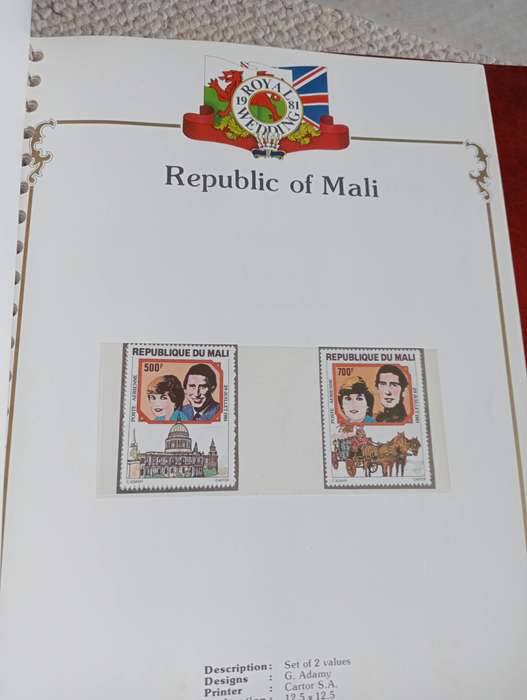 2  LADY DI ALBUMS WITH QUITE A FEW mini sheets and sets-see below SCARCE GOLD IMPERF etc