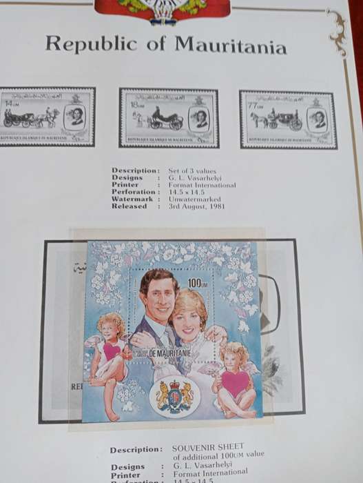 2  LADY DI ALBUMS WITH QUITE A FEW mini sheets and sets-see below SCARCE GOLD IMPERF etc