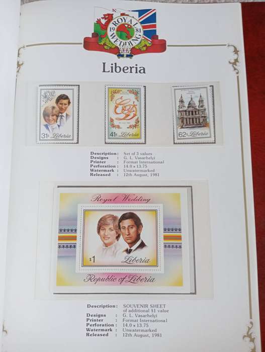 2  LADY DI ALBUMS WITH QUITE A FEW mini sheets and sets-see below SCARCE GOLD IMPERF etc