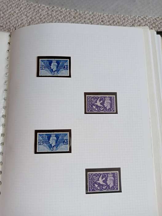 GB-ALBUM WITH MOUNTS FOR most sets etc-good KGVI set etc included-see below