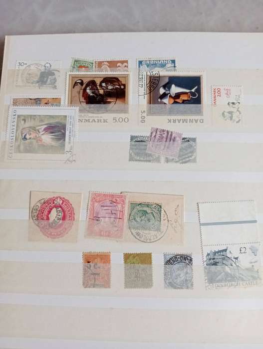 STOCK BOOK with a mix-some useful mint/used.SCARCE GERMAN LABEL'S included !!!