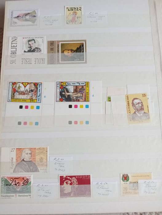 STOCK BOOK with a mix-some useful mint/used.SCARCE GERMAN LABEL'S included !!!