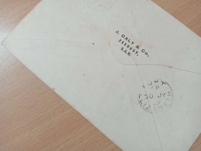 BRITISH WAR IN THE REPUBLIC-some scarce covers sent overseas-see back stamp below
