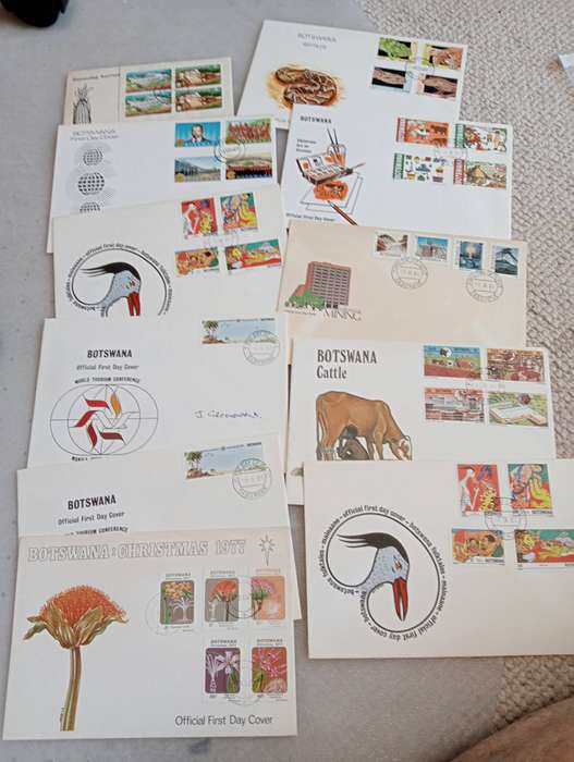 BOTSWANA-MANY COVERS,LOOSE stamps and cir.book etc value here