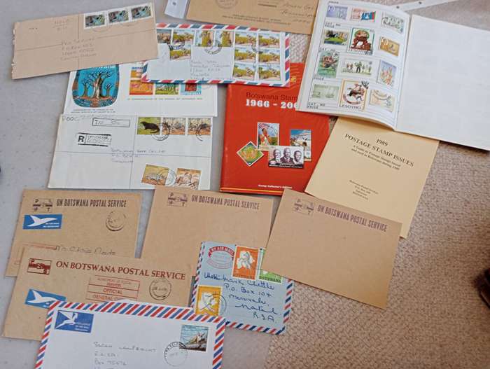 BOTSWANA-MANY COVERS,LOOSE stamps and cir.book etc value here