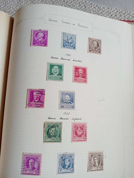 ALBUM  WITH 100`S AND HUNDRED`S TVL and USA vfu some SCARCE EARLIES,not nearly all shown!!