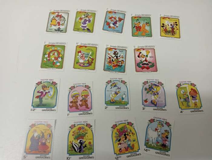 DISNEY-SCARCE COLLECTION OF complete LONG SETS-must see below GUYANA HIGH VALUE !!