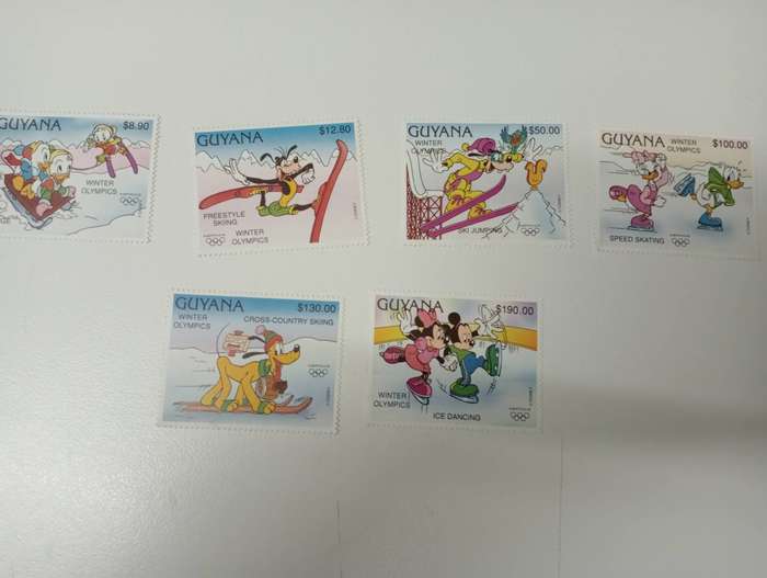 DISNEY-SCARCE COLLECTION OF complete LONG SETS-must see below GUYANA HIGH VALUE !!