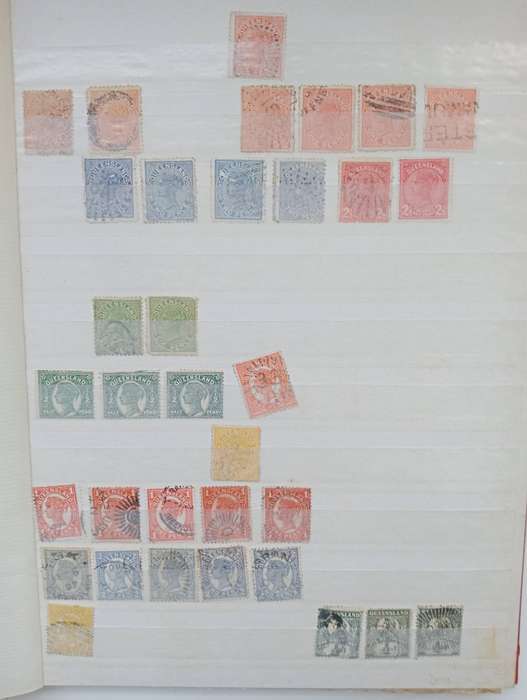 STOCK BOOK-AUST.STATES QV COLL. !!     NB NB NEW AUCTION STARTING SOON !!! SAT 7am-11am SNAP AUCTION