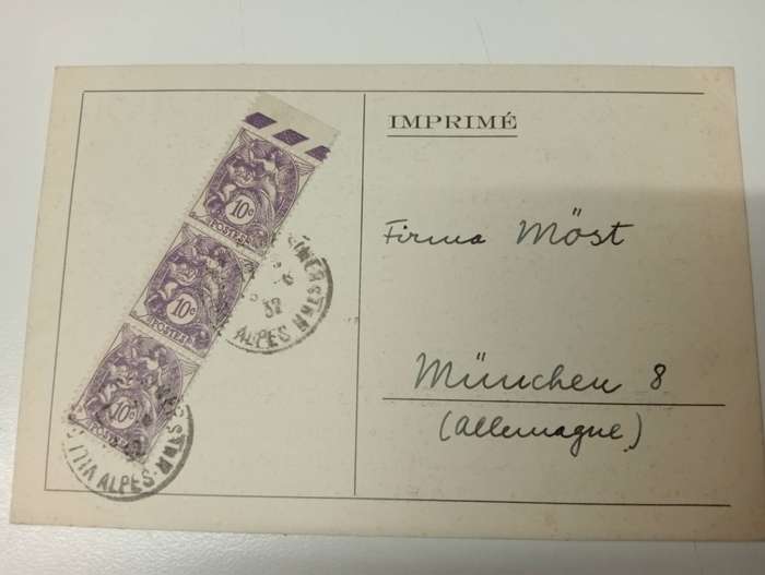 FRANCE-1930`s   6 VERY SCARCE COVERS-MIXED FRANKING ETC-MUST SEE BELOW-one taxed to UNION