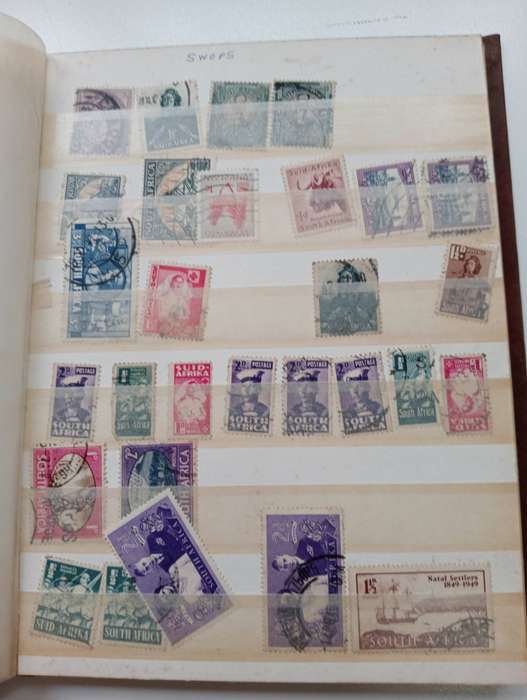 TWO SMALL WELL FILLED STOCK BOOKS-CLEAN LOT SOME SCARCE