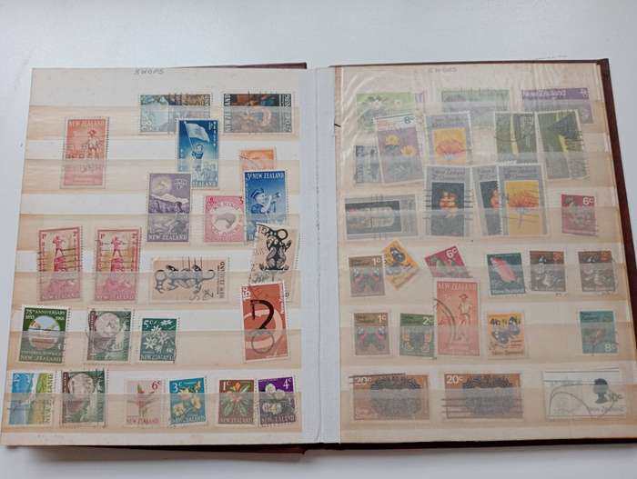 TWO SMALL WELL FILLED STOCK BOOKS-CLEAN LOT SOME SCARCE