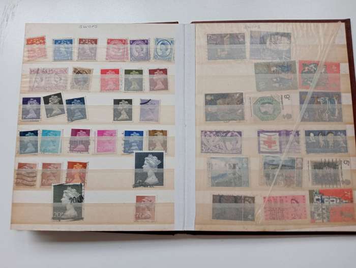 TWO SMALL WELL FILLED STOCK BOOKS-CLEAN LOT SOME SCARCE