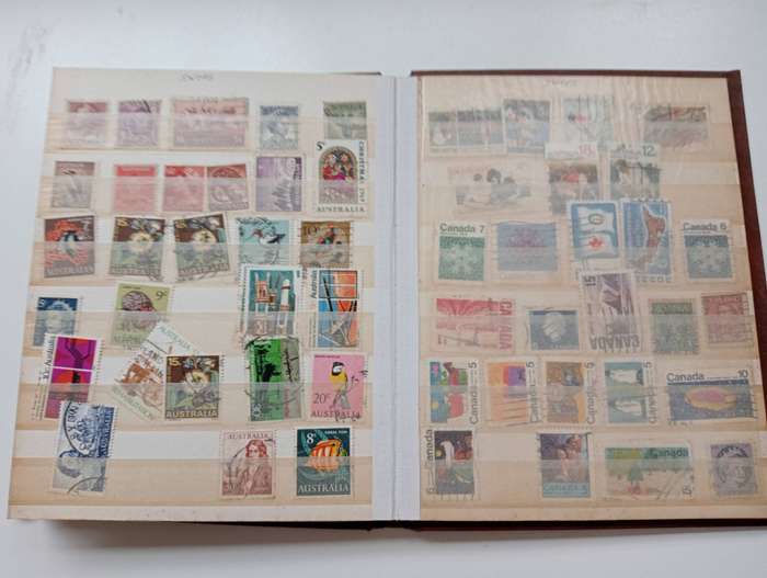 TWO SMALL WELL FILLED STOCK BOOKS-CLEAN LOT SOME SCARCE