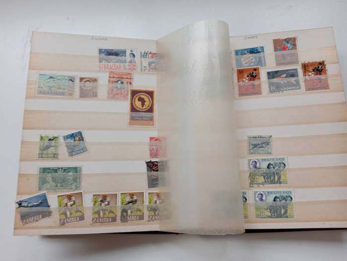 TWO SMALL WELL FILLED STOCK BOOKS-CLEAN LOT SOME SCARCE