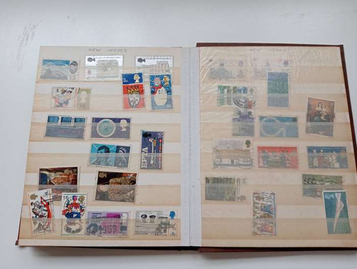 TWO SMALL WELL FILLED STOCK BOOKS-CLEAN LOT SOME SCARCE
