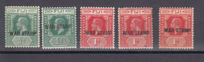 FIJI- KGV  War issues most listed shaded !! vfm-h.r.
