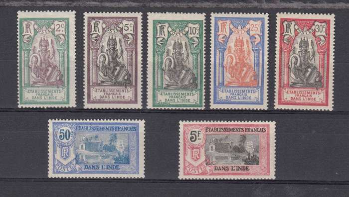 FRENCH INDIAN-1922 colour changes vf umm-a few have h.r.