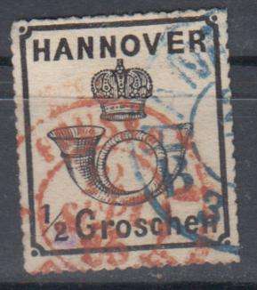 HANNOVER-1864 VERY SCARCE LOVELY USAGE SG 36a   R11 100.00  SEE BACK SIDE BELOW