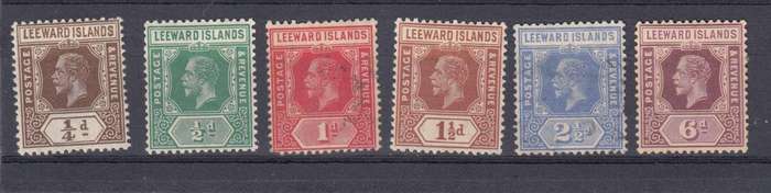 LEEWARD ISL. SG81-86 vfm h.r. 1d and 2.5d vfu   R1870.00