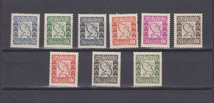 FRENCH MARTINIQUE  1947 Postage due set superb umm