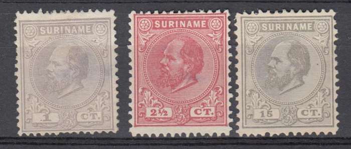 SURINAME-1873 UNUSED LOT NO GUM  R1100.00