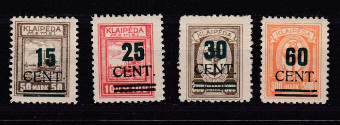 MEMEL-LITHUANIA OCC RARE SET SG 87-90 FRESH MINT NO GUM  R22 000.00
