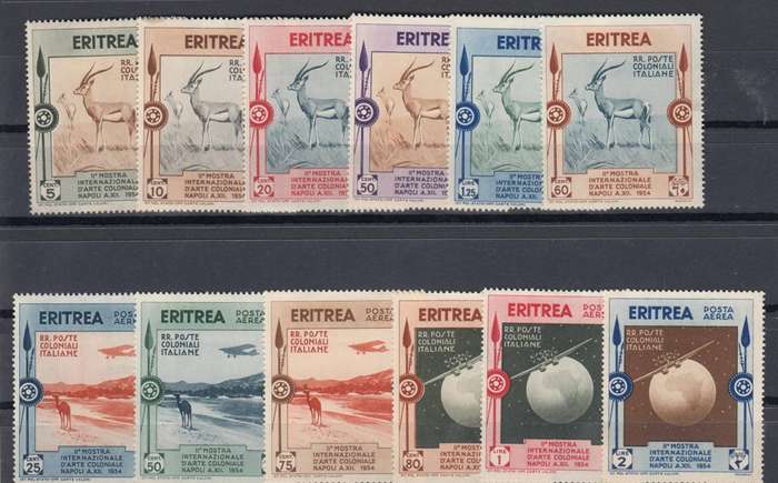 ITALIAN ERITREA-1934  R2260.00    DIFFICULT AIRS etc SO CLEAN !!! set superb mint-light h.r.