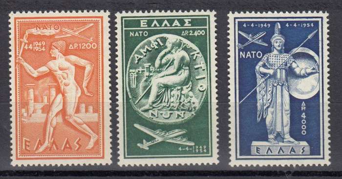GREECE-1954 R4180.00   SCARCE AIR set superb umm