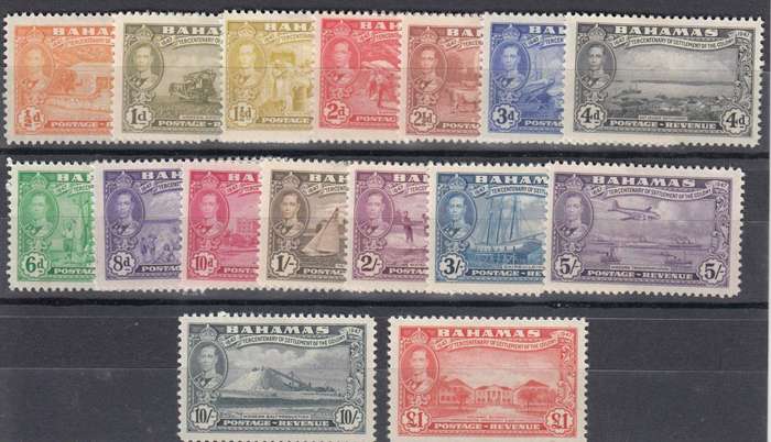 BAHAMAS-KGVI  R1960.00    SHIPS & PLANES etc  set vfm light h.r.