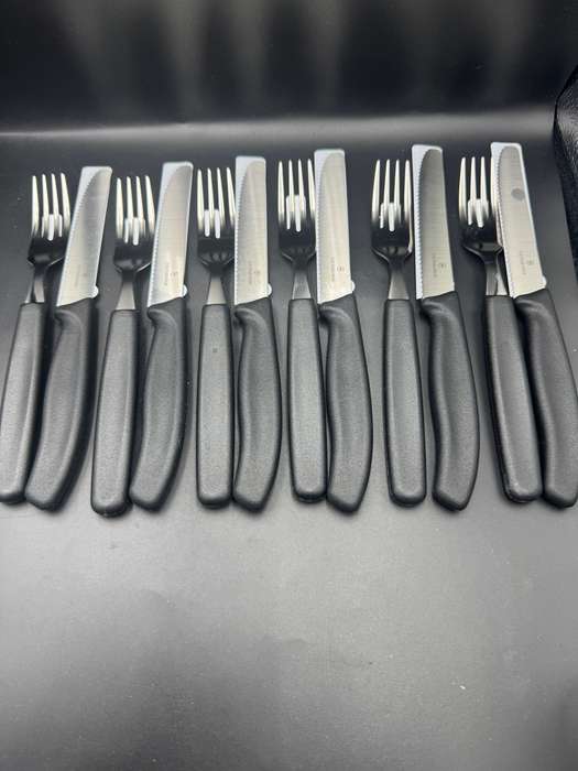 Victorinox Fork and Knife Black