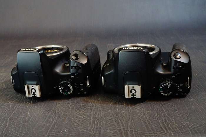 2 x Canon EOS 1000D Digital SLR Camera Bodies  **NON FUNCTIONAL SPARES OR REPAIR**