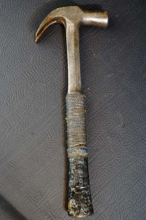 Vintage Estwing Stacked Leather Rip Claw Hammer Straight Made in USA **Well Used, Good Condition**