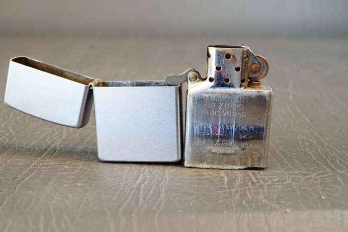 Zippo Stainless Steel with Sandblasted Finish  **Excellent Condition**