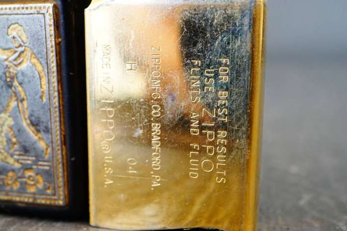 Zippo Slim Lighter Brass with Black Paint Lladro Flamenco Dancers **Good Condition**