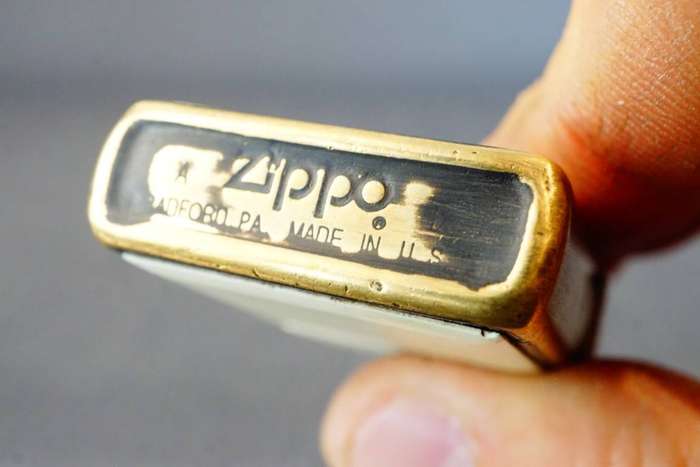 Vintage Zippo Brass with Enamel Finish  **Good Condition**