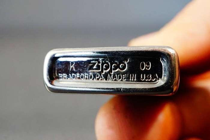 Zippo Slim Stainless Steel with Chrome Finish **Good Condition**