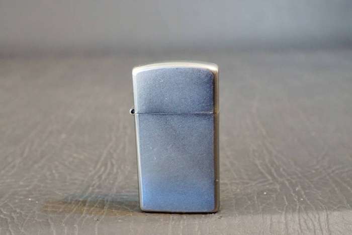 Zippo Slim Stainless Steel with Sandblasted Finish **Excellent Condition**