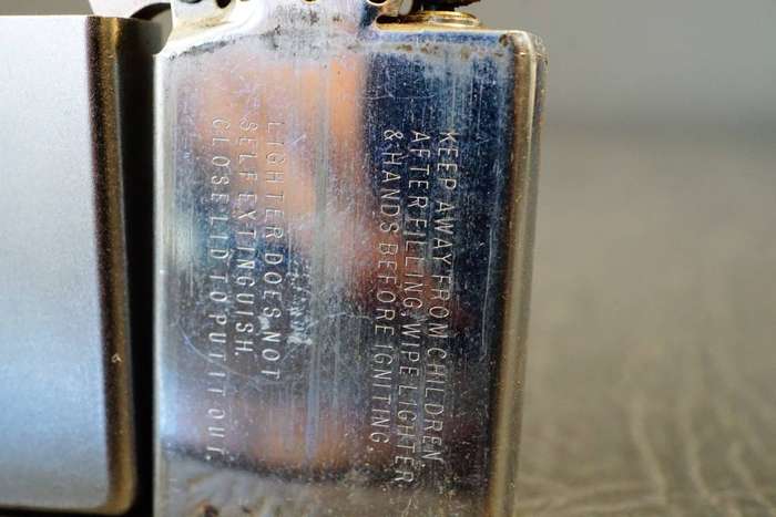 Zippo Slim Stainless Steel with Sandblasted Finish **Excellent Condition**